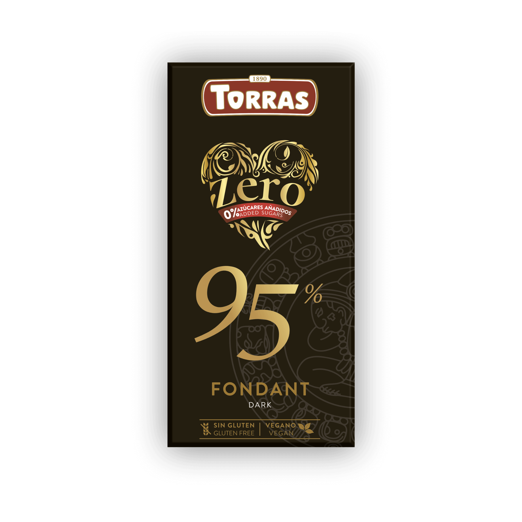 Tumšā šokolāde Torras Fondant 95% bez pievienota cukura Torras, 100 g