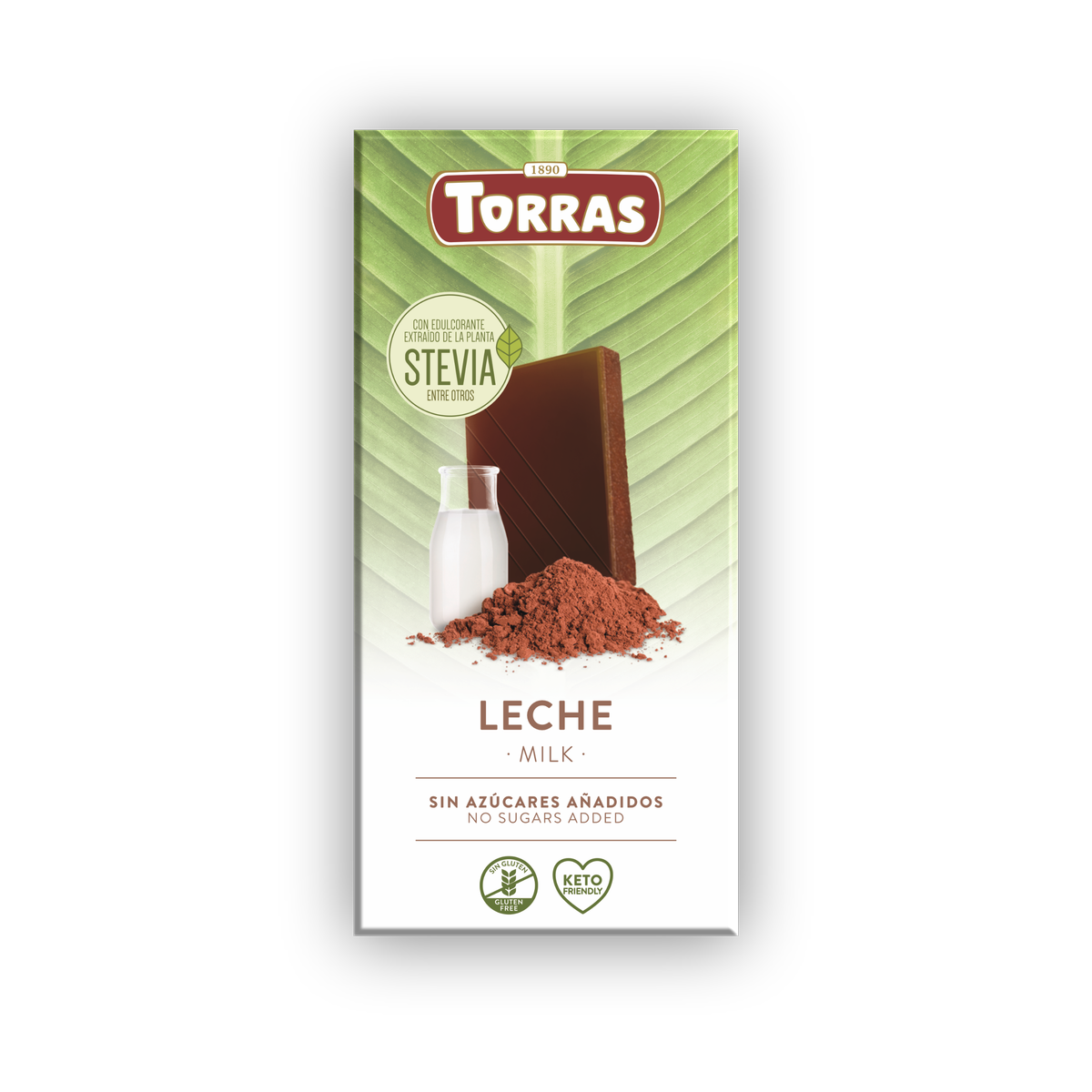 Piena šokolāde bez pievienota cukura STEVIA Torras, 100gr