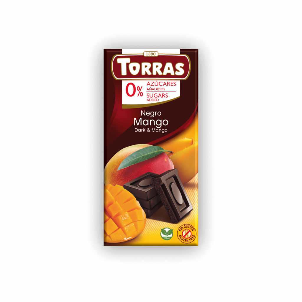 Tumšā šokolāde Torras Classic ar mango bez pievienota cukura 75 g