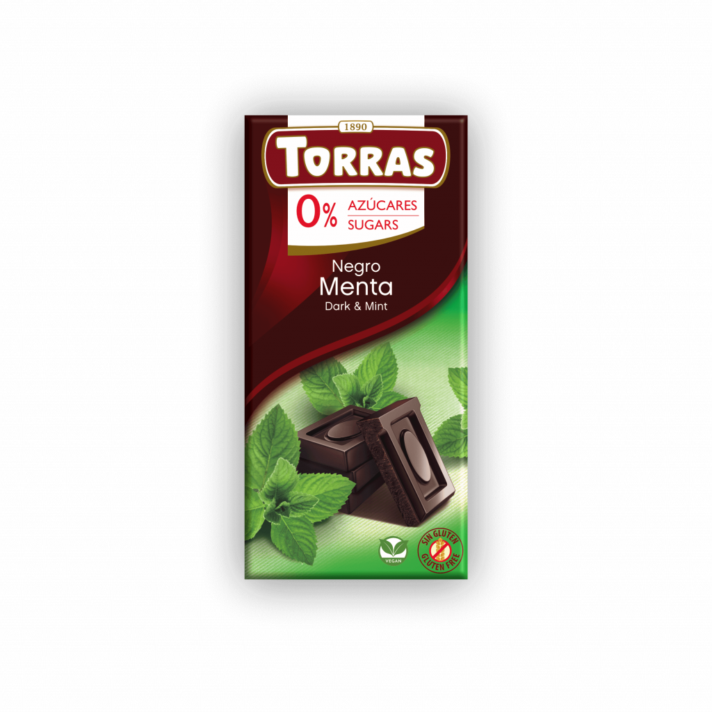 Tumšā šokolāde Torras Classic ar piparmētru bez pievienota cukura 75g