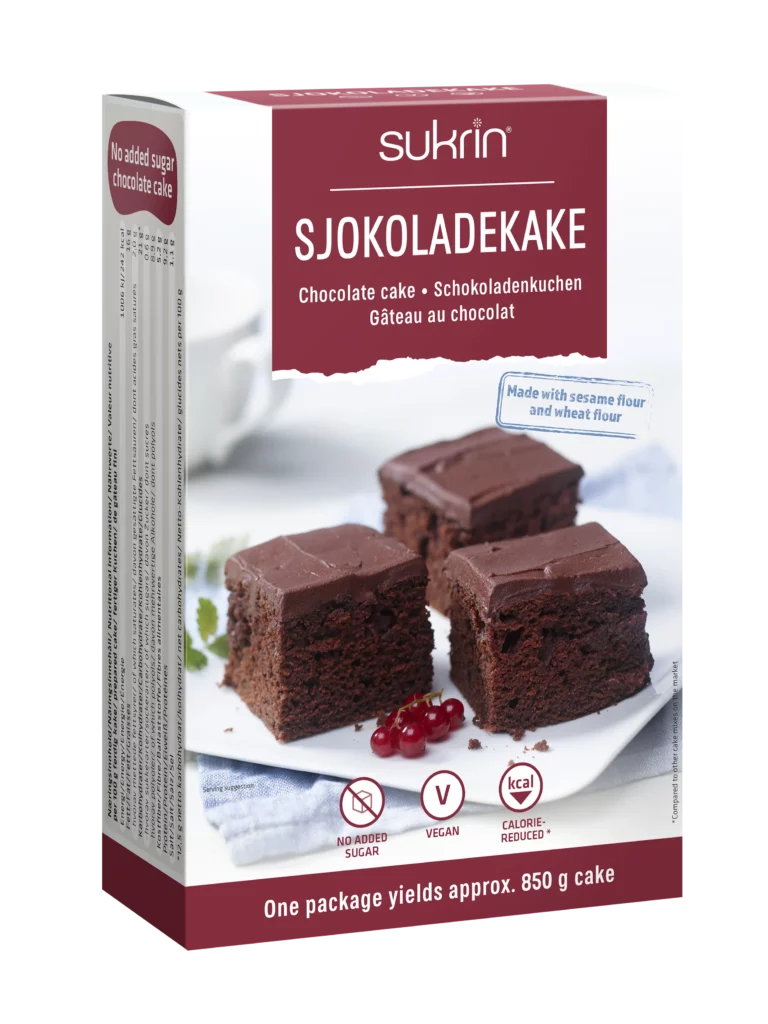 Šokolādes kūkas Sukrin maisījums bez cukura, 375gr